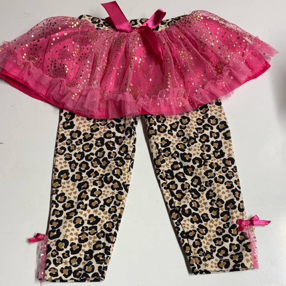 Pink Tutu and Leopard Print Leggings